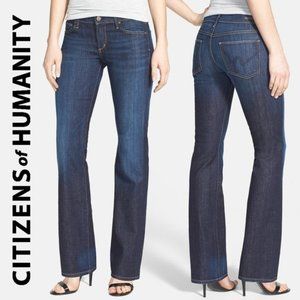 Citizens for Humanity low rise, straight leg, dark blue wash!
